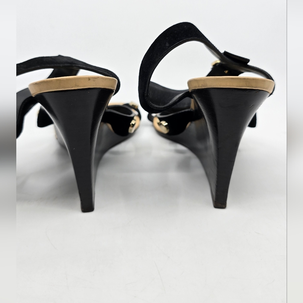 Balenciaga Leather Studded Accent T-Strap Sandals - Picture 10 of 16